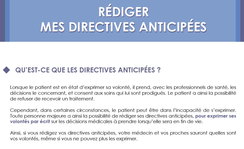 Décisions médicales anticipées